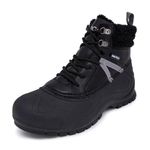 Nautica Mens Duck Boots Waterproof Shell Insulated Snow & Rain Boot -Lace-Up Winter Shoe- Channing (Wide/Medium Width), Black-toyon Mid, 13