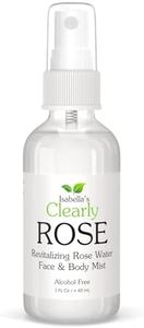 Isabella's Clearly Rose - 100% Pure Rose Petal Water Spray for Hydration, Body and Hair | Revitalizing Aromatherapy Mist | Alcohol-Free, No Additives, Glass Bottle, Made in USA (2 Oz)