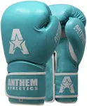 Anthem Athletics Stormbringer Genuine Leather Boxing Gloves for Muay Thai, Kickboxing - Men & Women - Iconic Tiffany - 12 oz.