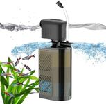 VCRAZE Submersible Aquarium Filter 3-Stage Fish Filter for Fish Tank, Turtle Filter Fish Tank Filter with Aeration & Dual Water Outlet, Turtle Tank Filter Pump for 10-40 GAL Aquariums