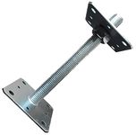 Adjustable Bolt Down Pergola Post Support Shoe Feet Galvanised Heavy Duty 4mm Thick Metal Steel Sheet Size 110mm x 110mm x 250mm 4.33" x 4.33" x 9.84"