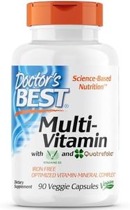 Doctor's Best, Multivitamínico con Vitashine D3 y Quatrefolic, 90 Cápsulas veganas, Probado en Laboratorio, Sin Gluten, Sin Soja, Vegetariano