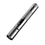 poyoelf Portable 3 in 1 LED Flashlight with Arc Lighter and Alarm,Rechargeable Self-Defense Flashlight | Perfect for Running, Jogging, Walking,Emergency, Camping, Home (Black)