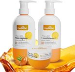 Herbishh Moroccan Argan Oil Shampoo and Conditioner Set with Hair Mask, Moisturizing & Deep Cleansing Kit For Dry, Damaged, Frizzy Hair, Color Safe & UV Protection 16.9fl.oz + 16.9fl.oz + 10.1 fl.oz