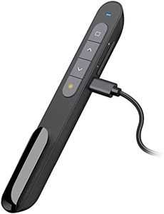 Telecommande Ordinateur Powerpoint, USB Rechargeable Pointeur Presentation Wireless Presenter Sans Fil Zapette Powerpoint PPT Slide pour PC Mac Portable