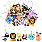 MEIYIFAN 32 Pieces Mini Keychain,Cartoon Cute Animal Keychain,Key Chain Decorations,Party Gifts for Children Birthday Party Bag Fillers Prize Box for Classroom