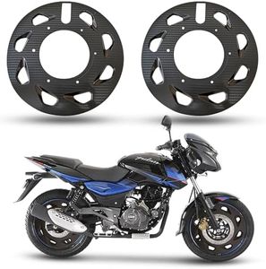 OTOROYS Wheel Cover for 17-inch Wheel for Bajaj Pulsar 150 & All Universal Bike 2Pcs Set (ABS Plastic) Black