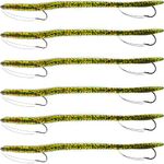 VMSIXVM Fishing Lures Bass Lures, Weedless Pre Rigged Bionic Sinking Bass Fishing Lure Soft Plastic Swimbaits for Trout, Walleye, Crappie, Fishing Worm Swim Baits Minnows for Saltwater Freshwater