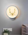 FILLISKA® Luxurious Deer Wall Lamp with Adjustable Colour Changing Function (1 Year Warranty) (White Round-A8)