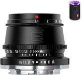 TTartisan 35mm F1.4 Manual Focus APS-C Format Fixed Lens for Fuji Fujifilm X-Mount Cameras X-A1 X-A10 X-A2 X-A3 X-A5 X-H1 X-T1 X-T10 X-T2 X-T20 X-T100 X-PRO1 X-PRO2 X-PRO3 X-E1 X-E2 X-E2S ect (Black)