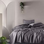 Spread Spain Cotton Oxford 400 Thread Count Geometric Pattern King Size Double Bed Zipper Duvet/Quilt Cover Soft and Comfy Duvet Cover Fudge (90" x 108" inch)