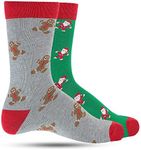 LUTHER PIKE SEATTLE Christmas Fun Socks For Men: Mens dress socks colorful