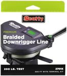 Scotty #2701K Power Braid Downrigger Line (200-Pound Test) 300-Foot Spool w/ Kit, Black