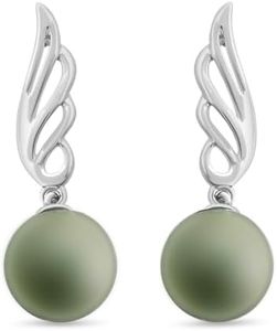 Certified & Appraised Iliana 18K White Gold AAA Pearl 8.5-9mm Earrings Christmas Gifts