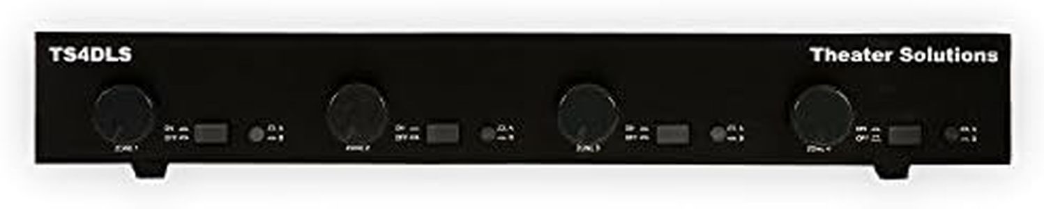 Theater Solutions TS4DLS Four Zone Dual Source Selector with Volume Controls Black