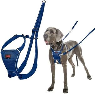 HALTI No Pull Harness - to Stop Your Dog Pulling on The Leash. Adjustable, Lightweight and Easy to Use. Reflective Dog Training Harness for Large Dogs (Size L, Cobalt Blue)