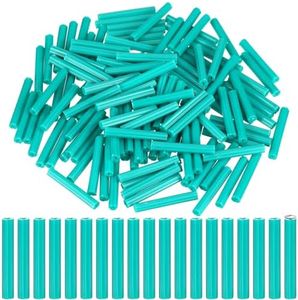 200 Pcs Expanding Plastic Screw Anchors 1/4 Hole Green Plastic Anchors for Concrete Tile Cement Bolt Expansion Tube for #10,11,12 Screws, Fix to Wall Drywall or Other Surface(2)