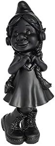I NANOTTINI statua di design realizzata in resina/ceramica, che porterà sorriso e fortuna nelle vostre case, ideale da posizionare in casa, sul terrazzo o in giardino SMALL TINA - Nero Opaco