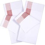 Mixweer 2 Pcs 22 x 42 Large Caddie Style Golf Towel Cotton Caddy Towel Camping Towels for Golfers Tour Players Club (White with Red Stripe)