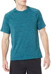 Amazon Essentials Men's Short-Sleeve Quick-Dry UPF 50 Swim Tee, Dark Teal Blue, Large