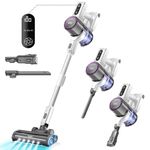 Gevi Cordless Vacuum Cleaner for Home, Stick Vacuum with Hy-HEPA, Ultra Long Battery Life, Powerful Sunction, Deap Clean for Hardwood Floor, Carpet & Pet Hair (White)