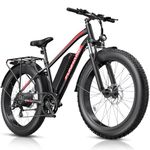 Funhang Electric Bike,1000W Peak Ebike, 60Miles Ebikes for Adults with 48V 13AH Battery, 26" X4" Fat Tire Electric Bicycle, Front Suspension, 7 Speed, Rear Rack, Turn Signal, UL 2849 Certified