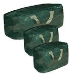 DIVCHI Large Christmas Tree 3Pcs Storage Bag Green - Holiday Artificial Disassembled Trees with Durable Reinforced Handles & Zipper - Waterproof Material Protects from Dust, Moisture & Insect