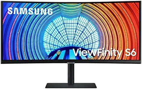 SAMSUNG Viewfinity S65UA Series 34-Inch Ultrawide QHD Curved Monitor, 100Hz, USB-C, HDR10 (1 Billion Colors), Height Adjustable Stand, TUV-certified Intelligent Eye Care (LS34A654UBNXGO),Black