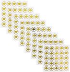 Paper Junkie 200 Pack Graduation Cap Stickers, Gold Foil Grad Hat Labels, Self Adhesive Invitation Envelope Seals (1 Inch)