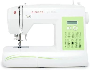 Singer Sew Mate 5400 Handy Sewing Machine Including 60 Built-in Stitches, 4 Fully Built-in 1-Step Buttonhole, Automatic Needle Threader & Automatic Tension, Help to get Started in No time, White