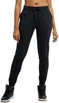 Champion Joggers, Lightweight, Comfortable Jersey Lounge Pants for Women, 29", Black, X-Large