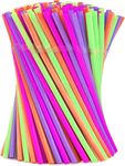 Plastic Straws 100Pcs Reusable,Party Drinking Straws for Kids and Adults,Juice Drinks,Milk Tea Straws,Bulk Straws for Parties,Bars,Beverage Stores,Home