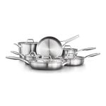 Calphalon 2029640 Premier Stainless Steel Pots and Pans, 11-Piece Cookware Set, Silver