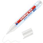 edding 95 glass marker - white - 1 glass pen - round nib 1.5-3 mm - washable window marker pen - for writing and marking on glass surfaces, windows, glassboards, whiteboards - dry-wipeable