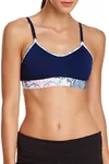 Balanced Tech Printed Performance Seamless Sports Bra - Blue Wrap - Medium