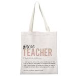 Pink Dance Teacher Gift Dance Teacher Appreciation Gift Dance Teacher Tote Bag Gift for Dance Instructors (Dance Teacher Tote CA)