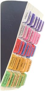 Book Tabs for Alcoholics Anonymous: The Big Book 4th edition. Laminated, Color-coded, and Repositionable for AA (Book not included)