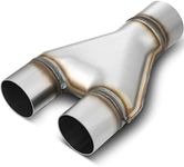 AUTOSAVER88 Stainless Steel 2.5 Inch Exhaust Y Pipe, 2.5" Single to 2.25" Dual Exhaust Adapter Connector, 10" Overall Length, Universal 2 1/2 Inch to 2 1/4 Inch Y-pipe, Weld-on