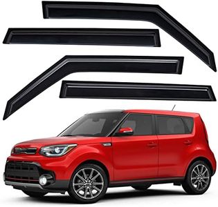 Lightronic WV94367 Outside-Mount Side Window Visor Deflector Rain Guard, Dark Smoke, 4-Pieces Set, Fits 2014-2019 Kia Soul