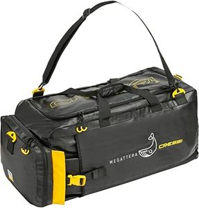 Cressi Megattera Bag Bolsa de Buceo, Unisex-Adult, Negro/Amarillo, 110 LT