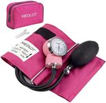 LotFancy Manual Blood Pressure Cuff Adult with D-Ring, Professional BP Cuff 10"-16", Standard Adult Size Sphygmomanometer with Carrying Case for Home Medical, Nursing Student, Doctor, Nurse, Pink