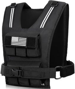 BAGAIL Weighted Vest for Strength Training, Removable Iron Plates, Adjustable Bust Size, Heavy Duty Fitness Vest for Man Woman, Ideal for Gym Workouts, Yoga Training and Aerobic Exercises, 30lb