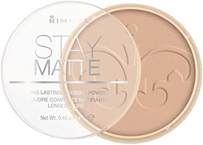Rimmel London Stay Matte Pressed Powder, lightweight, creamy texture, high coverage, long-lasting shine control for up to 5H, Cruelty-Free