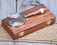 Roorkee Instruments India Magnifier Magnifying Glass Watts & Sons Magnifier W/Leather Case