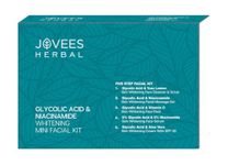 Jovees Herbal Glycolic Acid & Niacinamide Whitening Mini Facial Kit | For Brighter & Hydrated Skin | For Multiple Use | Improves Uneven Skin Tone, Dark Spots & Dullness 53g