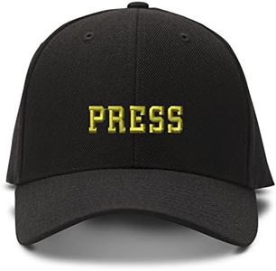 Speedy Pros Baseball Cap Gold Press News Embroidery Acrylic Dad Hats for Men & Women Strap Closure Black 1 Size