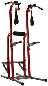 Stamina Power Tower - Dip Bar Pull Up Bar Station with Smart Workout App - Dip Bars for Home Workout - Up to 250 lbs Weight Capacity