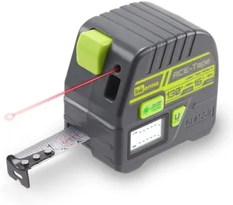 2-in-1 Laser Tape Measure, Inkerma 130Ft/40m Laser Measurement Tool & 16Ft/5m Measuring Tape, Digital Laser Tape Measure with M/in/Ft/Ft+in Units, LCD Display, Self-Locking Tape, Belt Clip