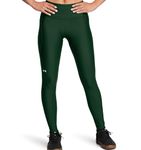 Under Armour Women's HeatGear High Waisted Pocketed No-Slip Leggings, (301) Forest Green / / White, Medium