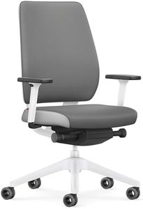 Interstuhl Joyce Interior Edition - ergonomischer Bürostuhl - Schreibtischstuhl mit Synchromechanik - verstellbare Rückenlehne und Lordose - Designer-Rollen (Grau | Hellgrau)